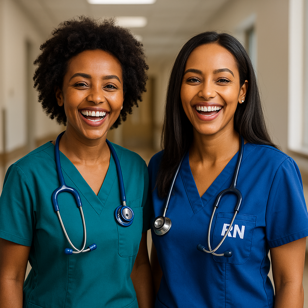 Nurse helping patient